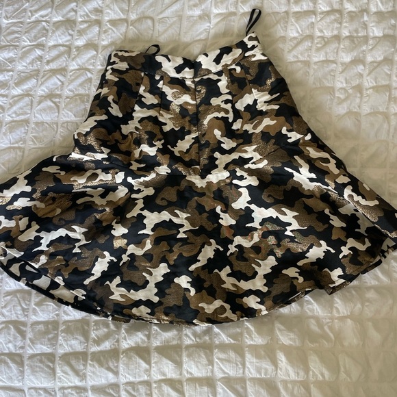 ASOS metallic Camouflage Flared Skirt - Picture 4 of 7